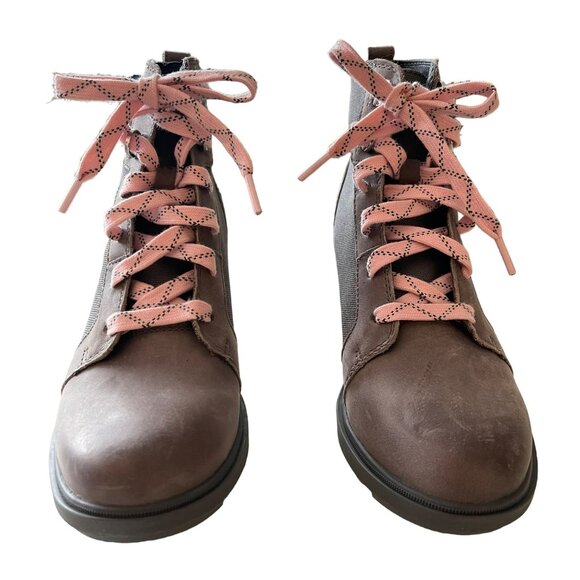 Sorel Evie II Waterproof Hidden Wedge Gray Suede Boots Sz 8 NEW - Picture 2 of 8